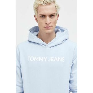 Tommy Jeans hanorac de bumbac bărbați, cu glugă, imprimeu DM0DM18413 imagine
