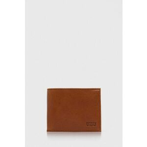 Levi's portofel de piele culoarea maro imagine