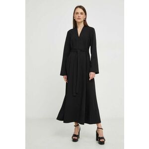 Answear Lab rochie din lana culoarea negru, maxi, drept imagine