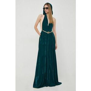 Elisabetta Franchi rochie culoarea verde, maxi, evazati imagine