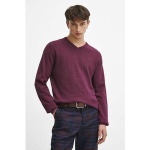 Medicine pulover de bumbac barbati, culoarea violet, light imagine