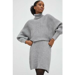 Answear Lab set - pulover și fustă culoarea gri imagine