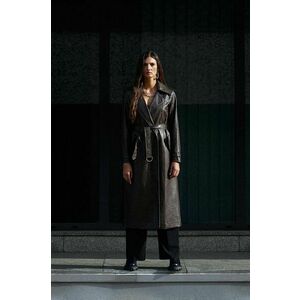Answear Lab palton femei, culoarea maro, de tranzitie, desfacut imagine
