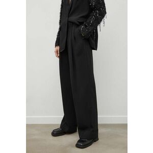 Day Birger et Mikkelsen pantaloni femei, culoarea negru, lat, high waist imagine