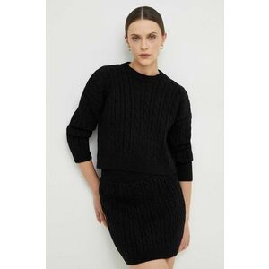 Answear Lab compleu pulover si fusta culoarea negru imagine