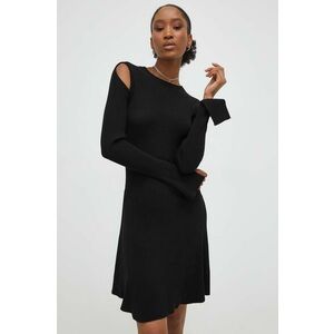 Answear Lab rochie culoarea negru, mini, evazati imagine