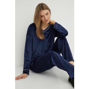 United Colors of Benetton pijama femei, culoarea albastru marin imagine