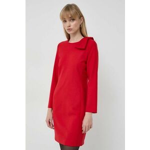 Marella rochie din amestec de lana culoarea rosu, mini, drept imagine