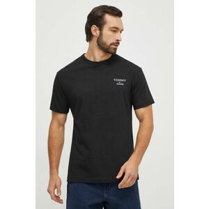 Tommy Jeans tricou din bumbac bărbați, culoarea negru, cu imprimeu DM0DM18872 imagine