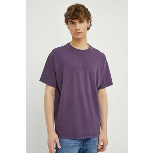 Levi's tricou din bumbac barbati, culoarea violet, modelator imagine