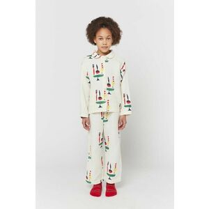Bobo Choses pijamale de bumbac pentru copii culoarea bej, modelator imagine