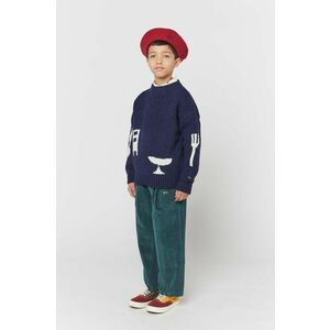 Bobo Choses pulover de lână pentru copii culoarea albastru marin imagine