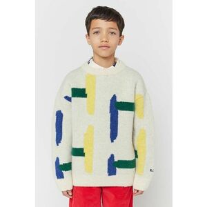 Bobo Choses pulover pentru copii din amestec de lana culoarea bej imagine