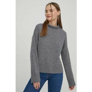 Abercrombie & Fitch pulover de casmir culoarea gri, light, cu turtleneck imagine
