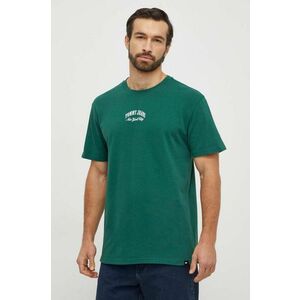 Tommy Jeans tricou din bumbac bărbați, culoarea verde, cu imprimeu DM0DM18275 imagine