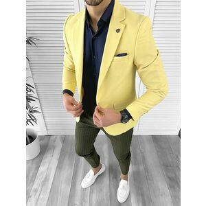 Sacou barbati slim fit galben 10269 D3-4.1/ E 30-1 ~ imagine