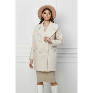 Palton Moze ivory oversize imagine