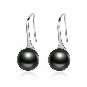 Cercei din argint Elegant Pearls black imagine
