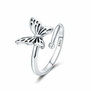 Inel reglabil din argint Beautiful Butterfly imagine