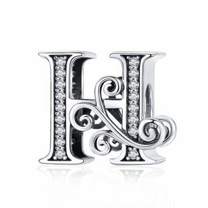 Talisman din argint cu Litera H din Poveste imagine