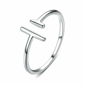 Inel reglabil din argint T Shape Ring imagine