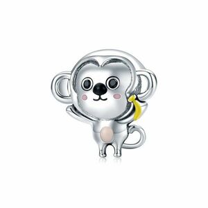 Talisman din argint Banana Monkey imagine