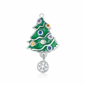 Talisman din argint Christmas Snowflake Tree imagine