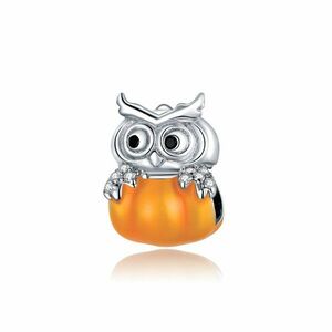 Talisman din argint Pumpkin Owl imagine