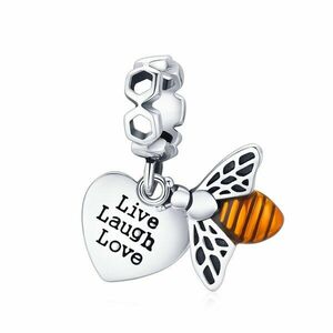 Talisman din argint Live Laugh Love with Bee imagine