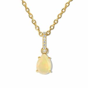 Colier din argint Golden Drop Opal imagine