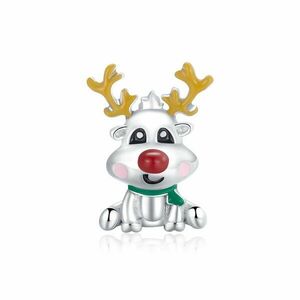 Talisman din argint Cute Reindeer imagine