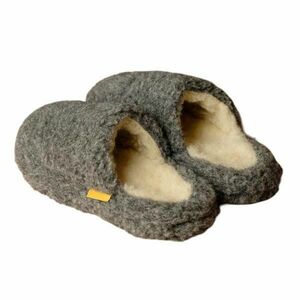 Papuci de casa pentru femei din lana pura 100% naturala, marime 38-40 EU imagine