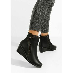 Botine cu platforma Siloria negre imagine