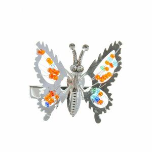 Agrafa argintie design fluture imagine