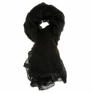 Fular tricotat negru imagine