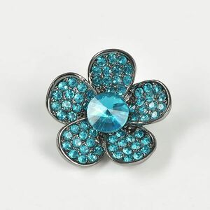 Brosa floare cu pietre bleu imagine