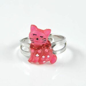 Inel pentru copii cu pisica roz imagine