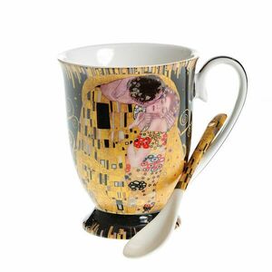 Cana Klimt cu lingurita 11 cm imagine