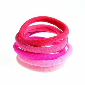 Set 6 elastice de par in nuante de roz imagine