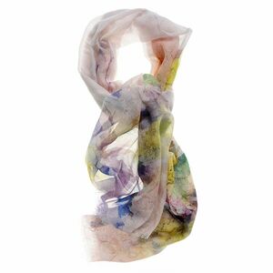 Esarfa multicolora din vascoza cu imprimeu abstract imagine