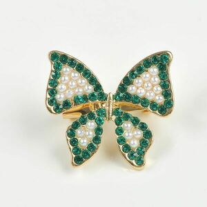 Brosa fluture cu pietre verzi imagine