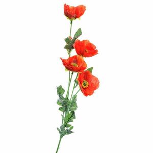 Floare artficiala mac rosu 72 cm imagine