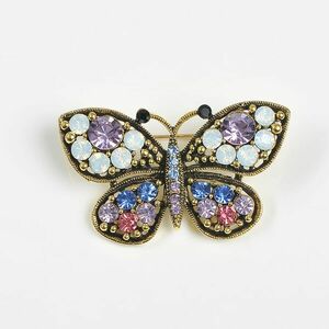 Brosa fluture cu pietre colorate imagine
