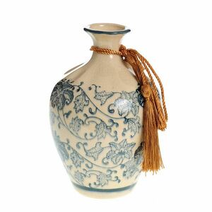 Vaza din ceramica cu model floral 17 cm imagine