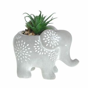 Ghiveci elefant cu floare artificiala 14 cm imagine