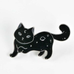 Brosa martisor pisicuta neagra imagine