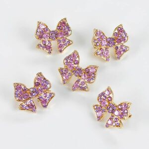 Set 5 brose fundite cu pietre roz imagine