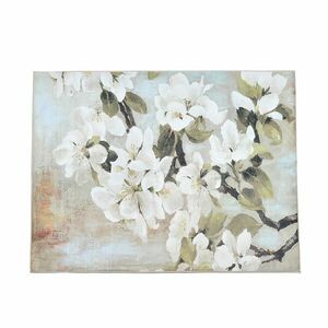 Covor cu flori albe 120x160 cm imagine