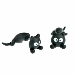 Cercei pisicute negre imagine
