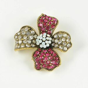 Brosa floare cu pietre roz imagine